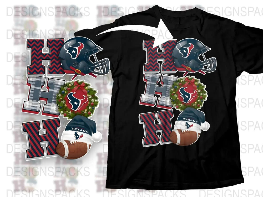Houston Texans T-Shirt and Helmet Design, Football Fan Apparel, Sports Team Graphic Tee