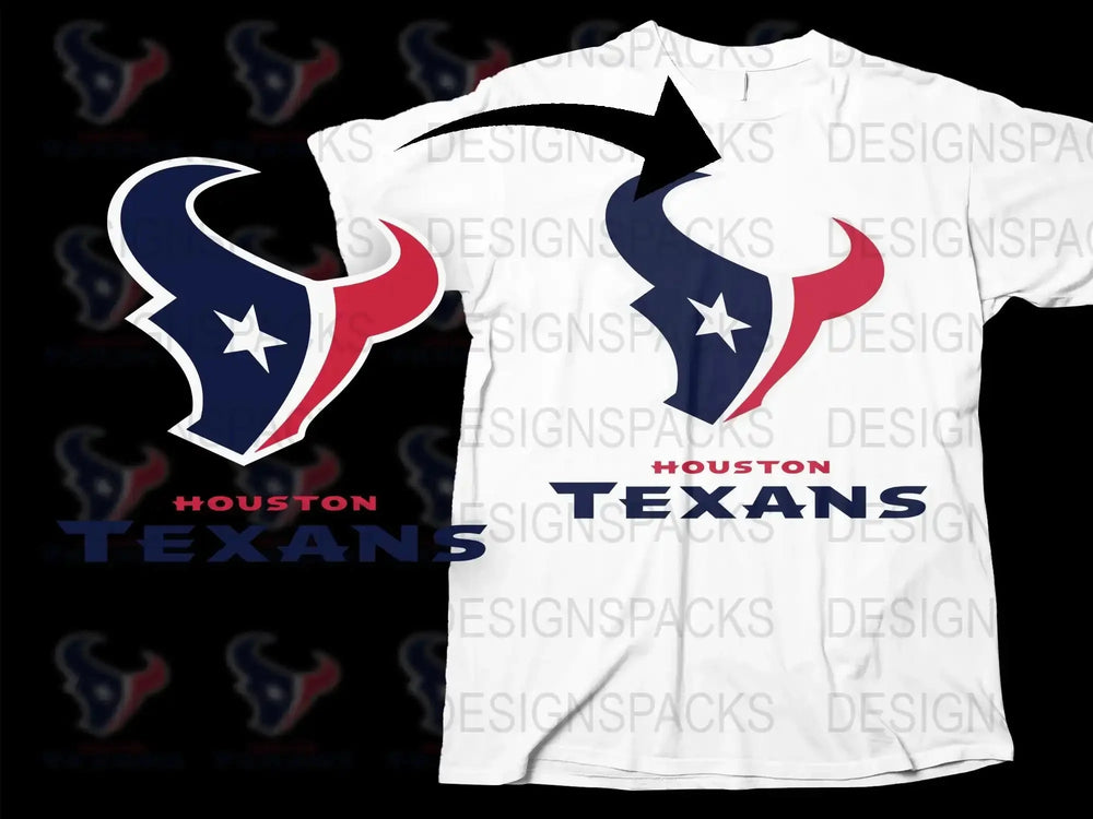 Houston Texans T-Shirt, NFL Team Logo Graphic Tee, Unisex Football Fan Apparel.