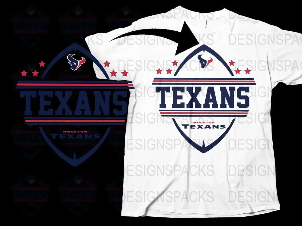 Houston Texans T-Shirt, Classic Logo, White Graphic Tee, NFL Fan Apparel, Sports Casual Wear