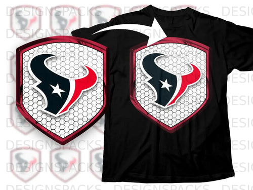 Bold Sports Team Logo Graphic on Black T-Shirt
