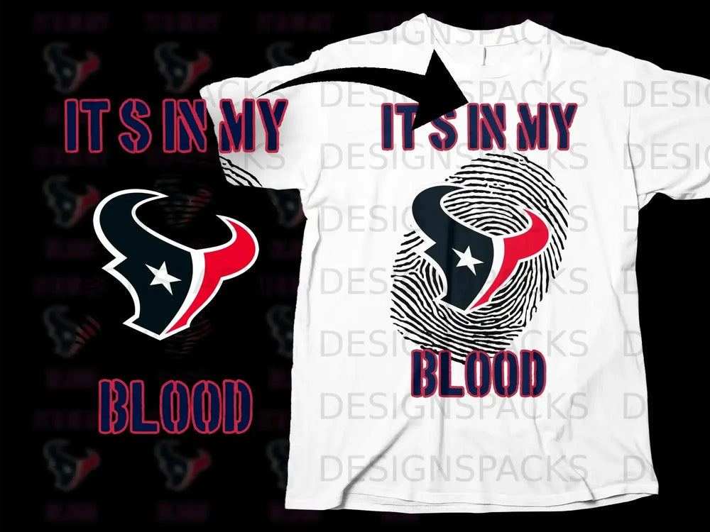 It's In My Blood Fingerprint Graphic T-Shirt