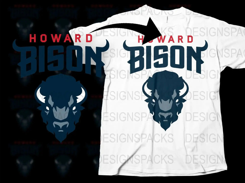 Howard Bison College Football Png Digital Download
