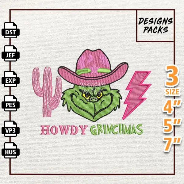 Howdy Greenchmas Embroidery Design