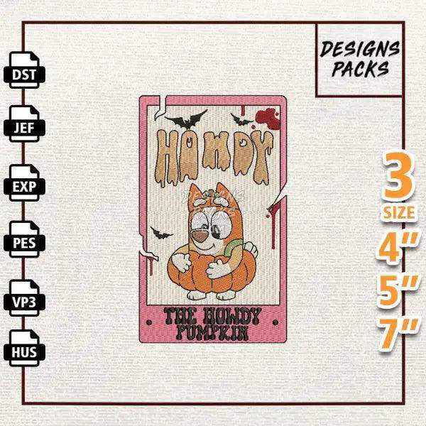 Howdy Pumpkin Embroidered Sweatshirt Embroidery Design