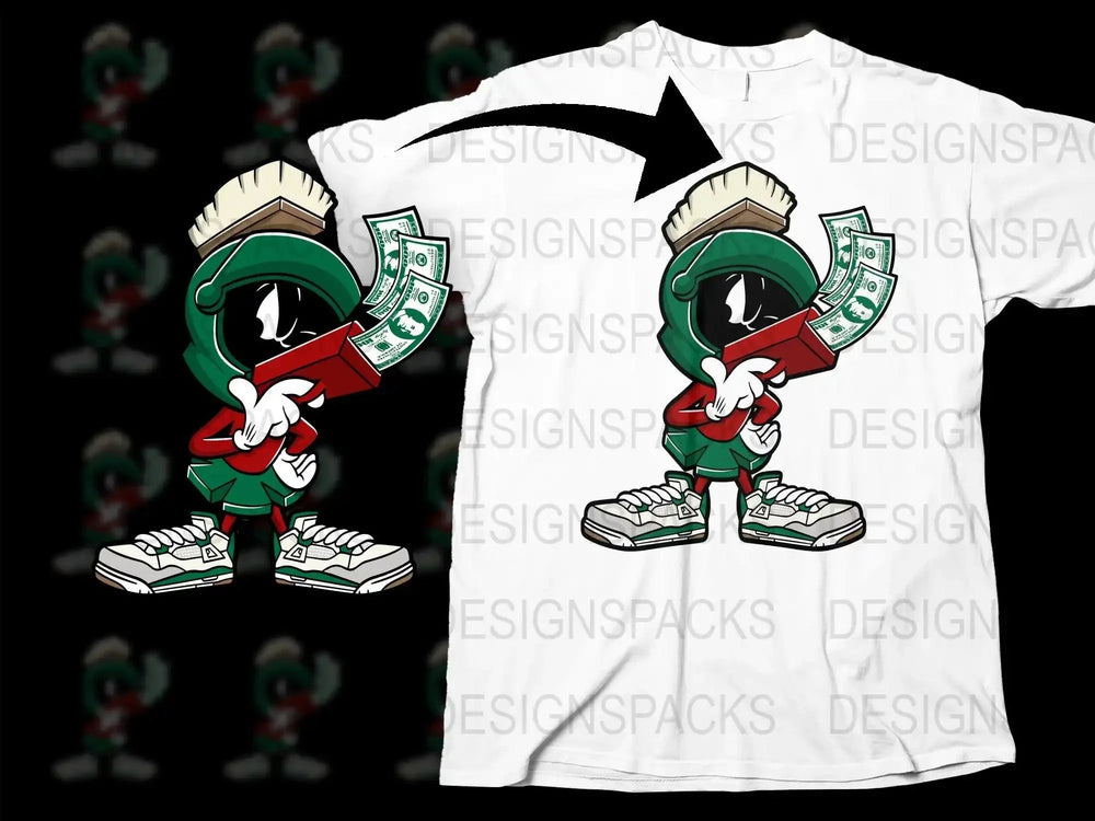 Humorous Money Cartoon Streetwear Png Digital Download
