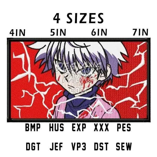 Killua Zoldyck Anime Embroidery Design