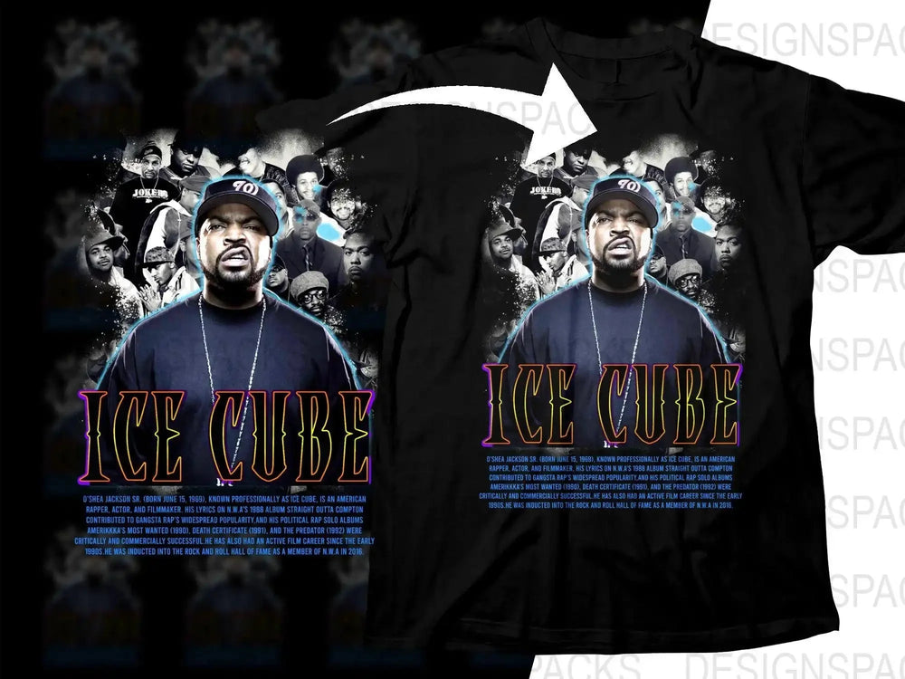 Ice Cube Vintage Style Graphic Music Art Png Digital Download
