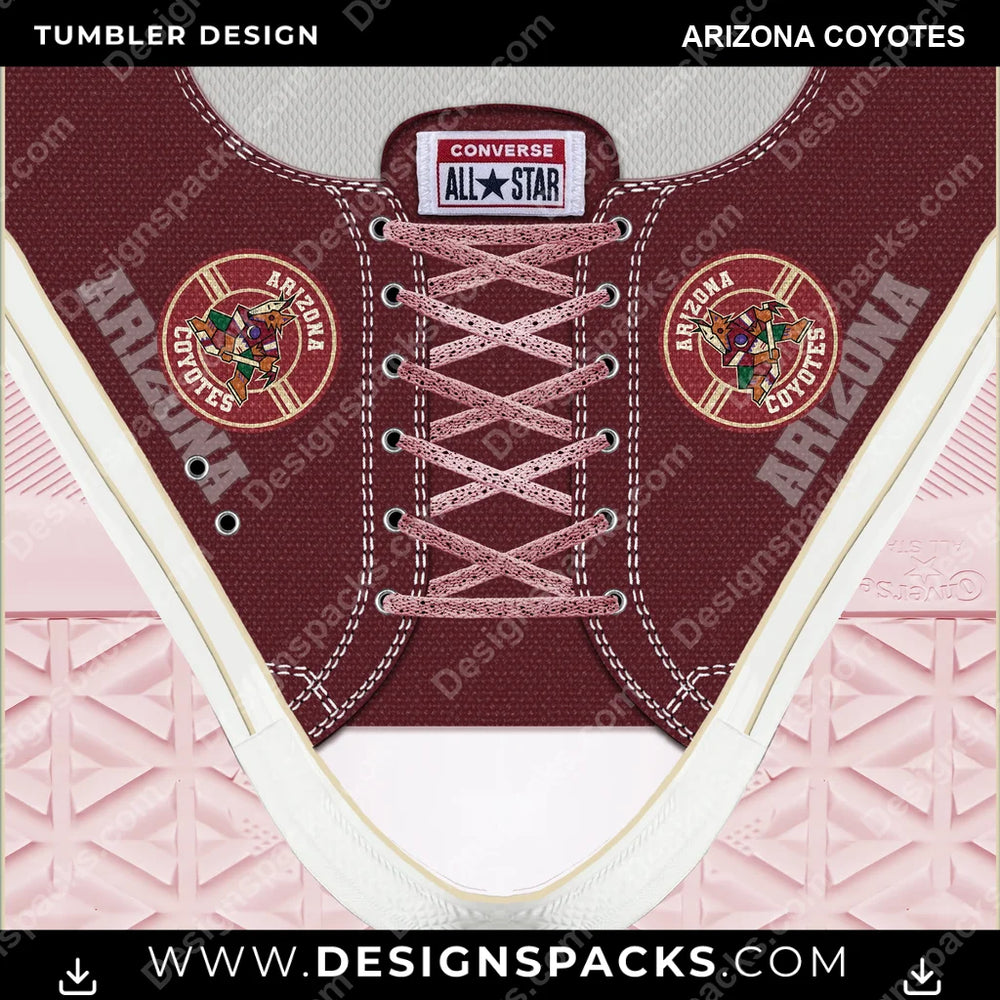 Ice Hockey Converse Arizona Coyotes NHL Hockey Tumbler Digital Wrap Design Download