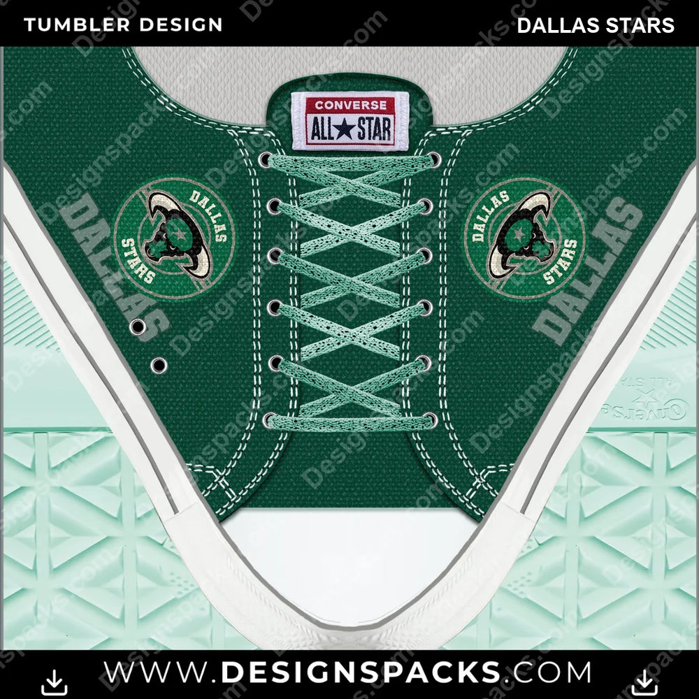 Ice Hockey Converse Dallas Stars NHL Tumbler Digital Wrap Design Download