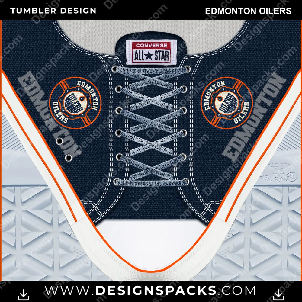 Ice Hockey Converse Edmonton Oilers NHL Hockey Tumbler Digital Wrap Design Download
