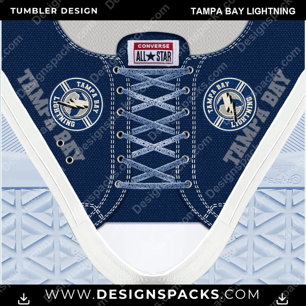Ice Hockey Converse Tampa Bay Lightning NHL Hockey Tumbler Digital Wrap Design Download
