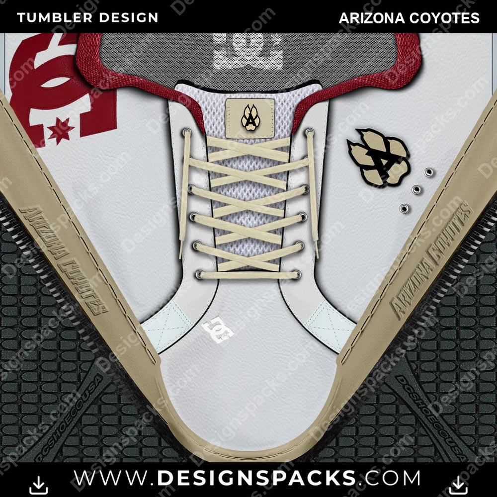 Ice Hockey DC Sneaker Arizona Coyotes NHL Hockey Tumbler Digital Wrap Design Download
