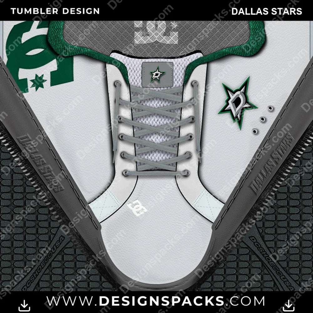 Ice Hockey DC Sneaker Dallas Stars NHL Hockey Tumbler Digital Wrap Design Download