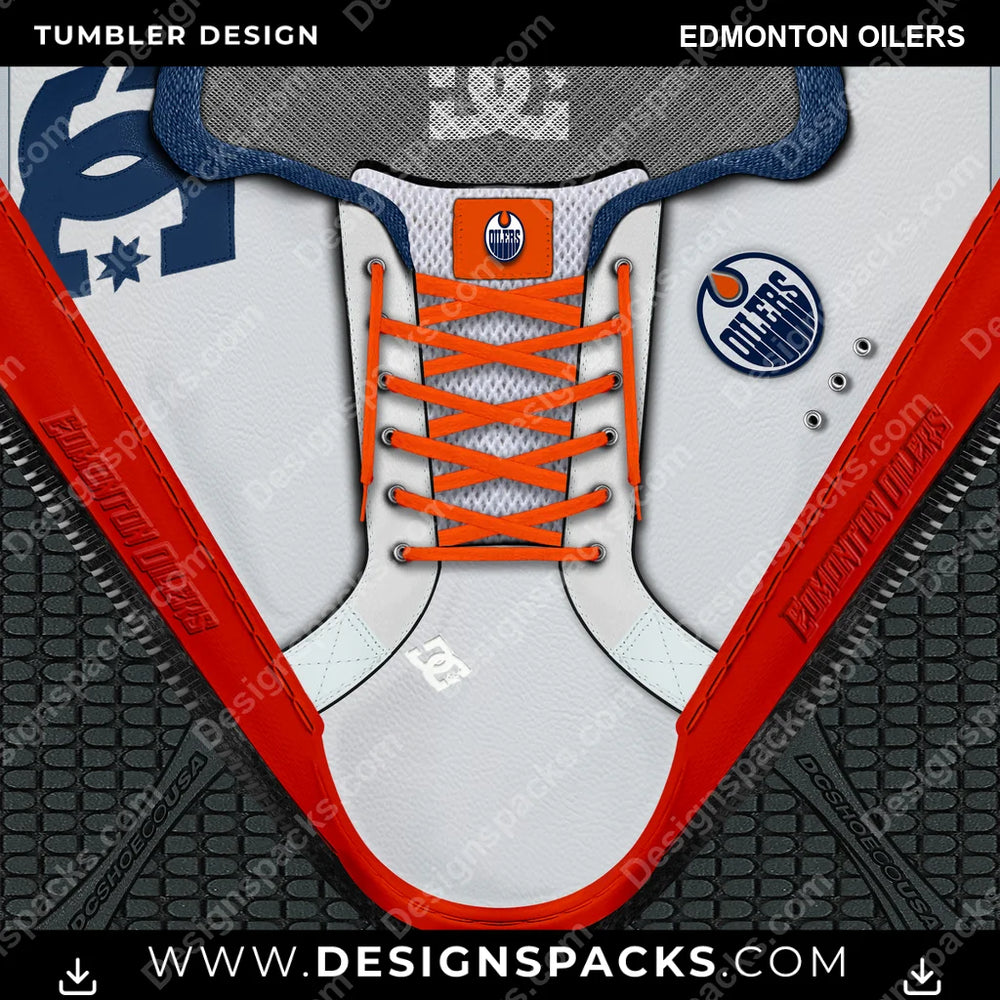 Ice Hockey DC Sneaker Edmonton Oilers NHL Hockey Tumbler Digital Wrap Design Download