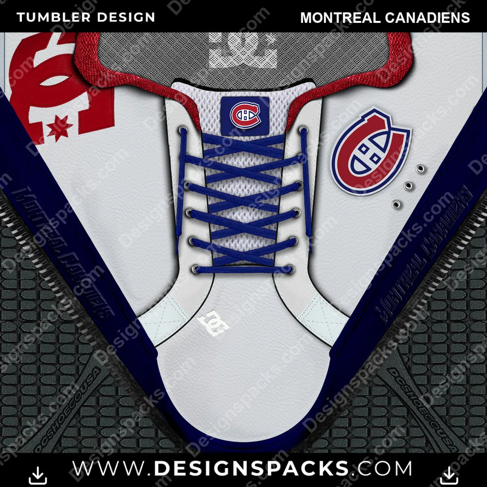 Ice Hockey DC Sneaker Montreal Canadiens NHL Hockey Tumbler Digital Wrap Design Download