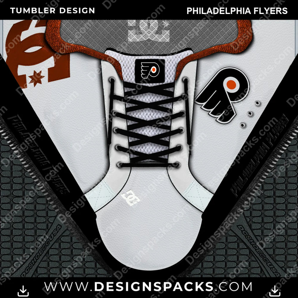 Ice Hockey DC Sneaker Philadelphia Flyers NHL Hockey Tumbler Digital Wrap Design Download
