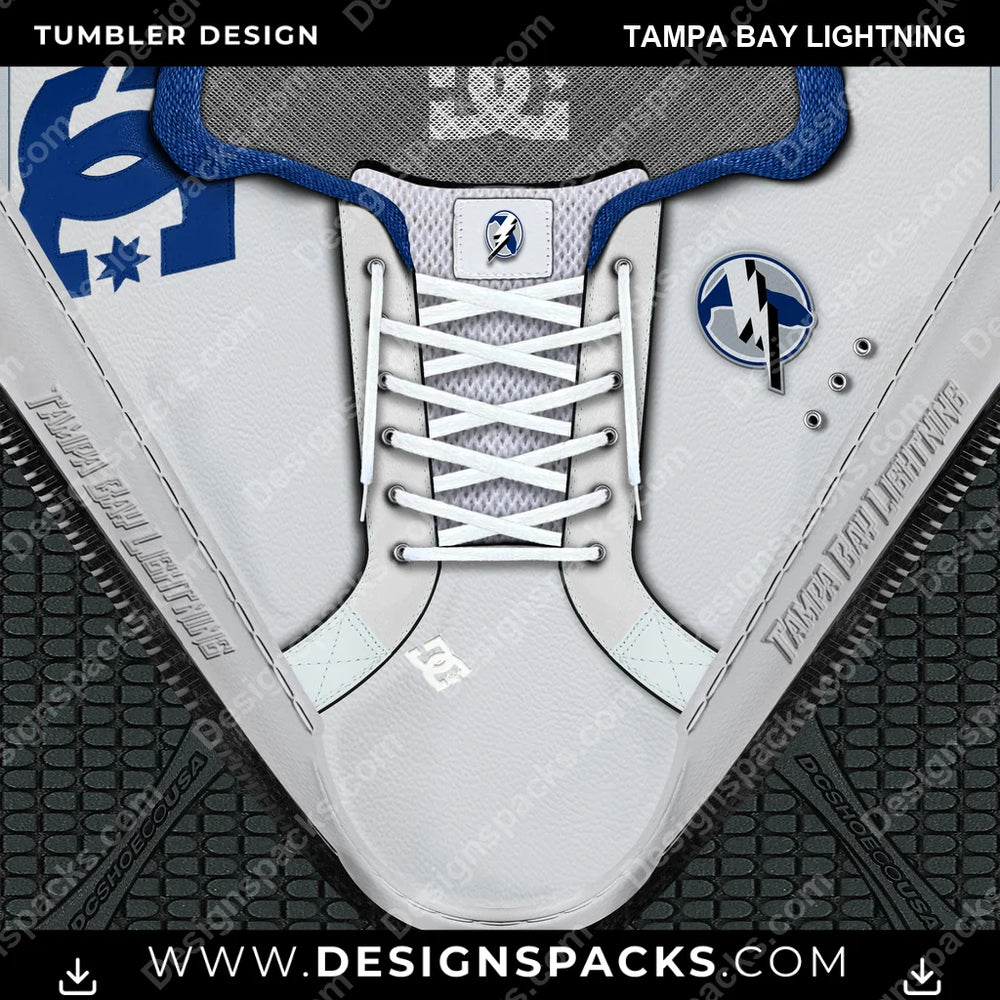 Ice Hockey DC Sneaker Tampa Bay Lightning NHL Hockey Tumbler Digital Wrap Design Download