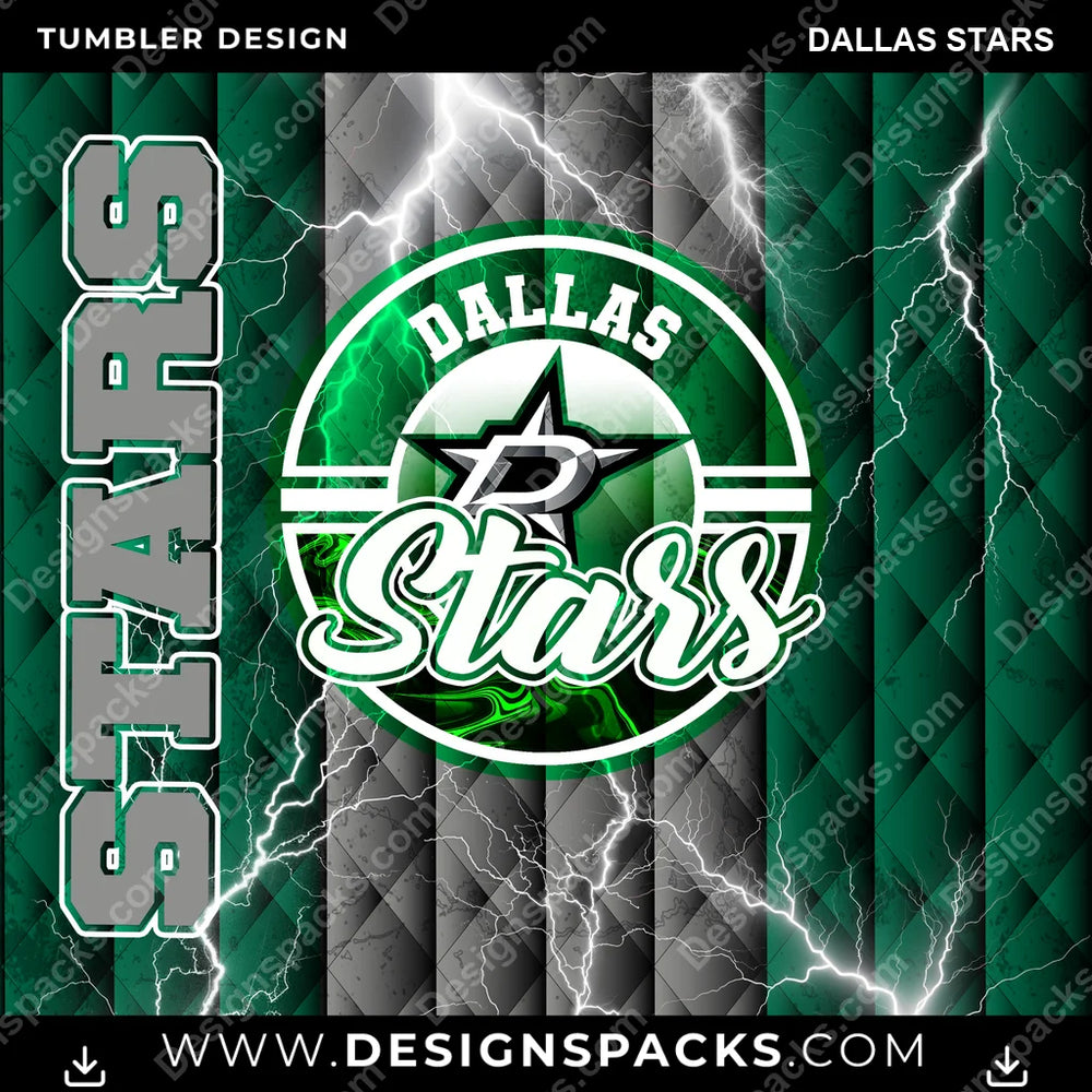 Ice Hockey Diamond Dallas Stars NHL Hockey Tumbler Digital Wrap Design Download