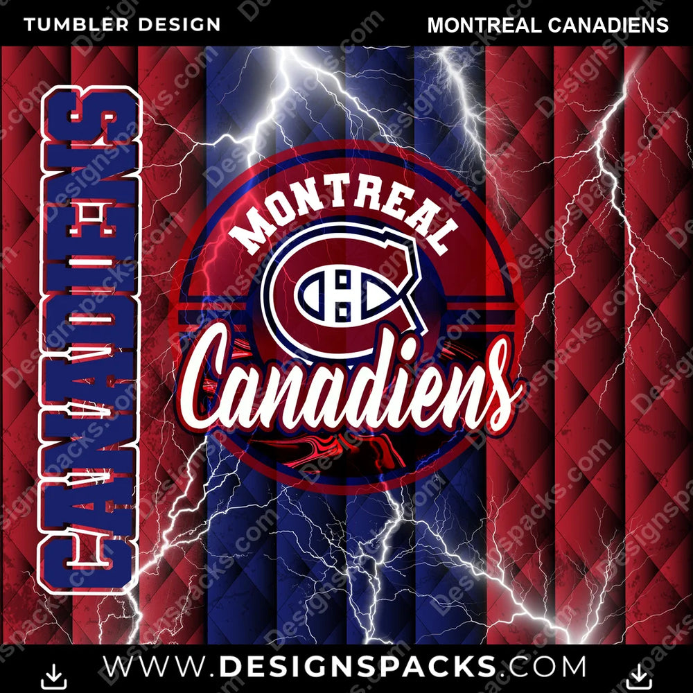 Ice Hockey Diamond Montreal Canadiens NHL Hockey Tumbler Digital Wrap Design Download