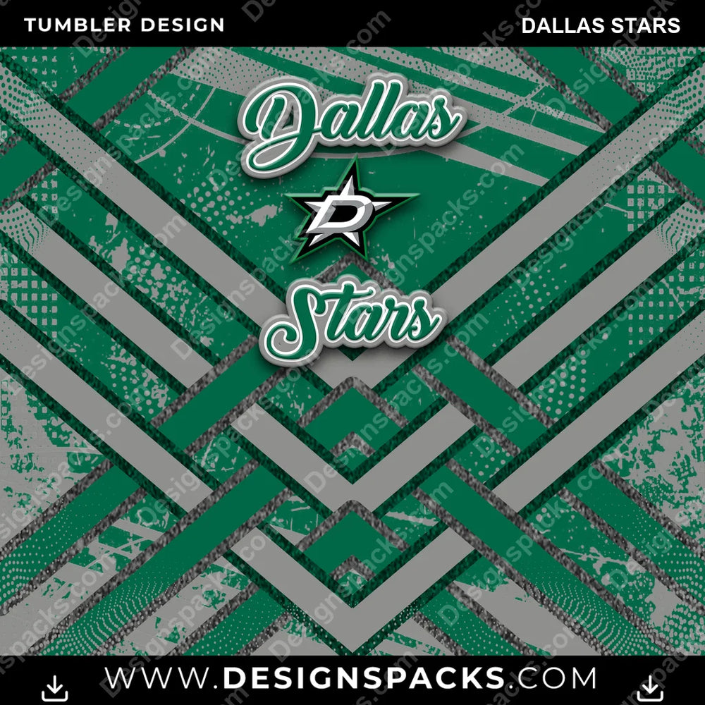 Ice Hockey Glitter Stripe Dallas Stars NHL Hockey Tumbler Digital Wrap Design Download