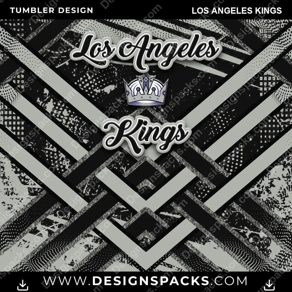 Ice Hockey Glitter Stripe Los Angeles Kings NHL Hockey Tumbler Digital Wrap Design Download