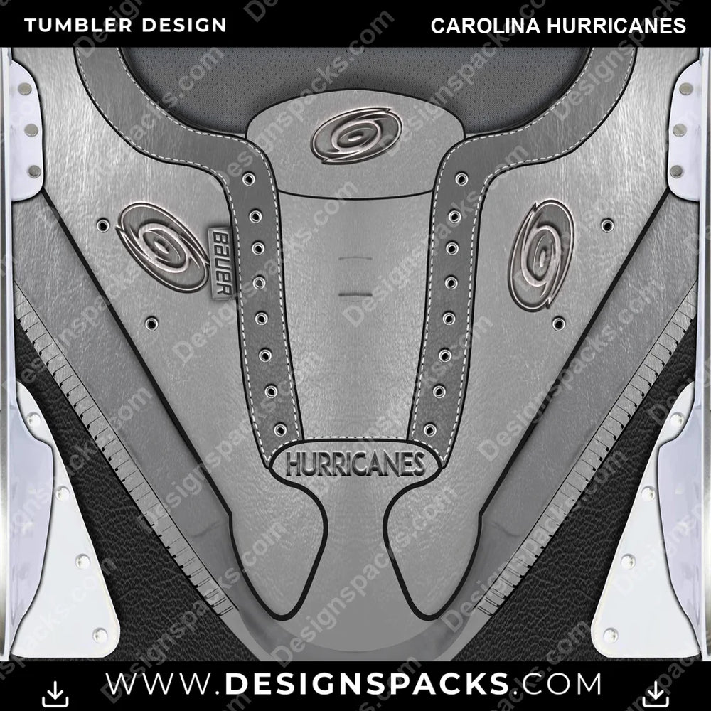 Ice Hockey Ice Skate (METALLIC) Carolina Hurricanes NHL Hockey Tumbler Digital Wrap Design Download