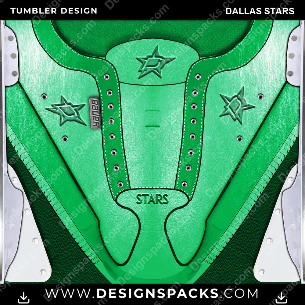 Ice Hockey Ice Skate (METALLIC) Dallas Stars NHL Hockey Tumbler Digital Wrap Design Download