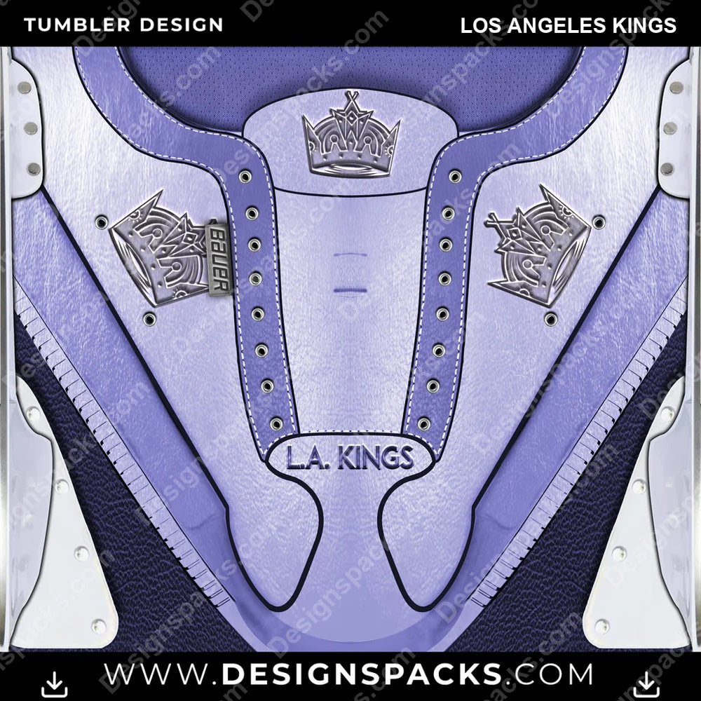 Ice Hockey Ice Skate (METALLIC) Los Angeles Kings NHL Hockey Tumbler Digital Wrap Design Download