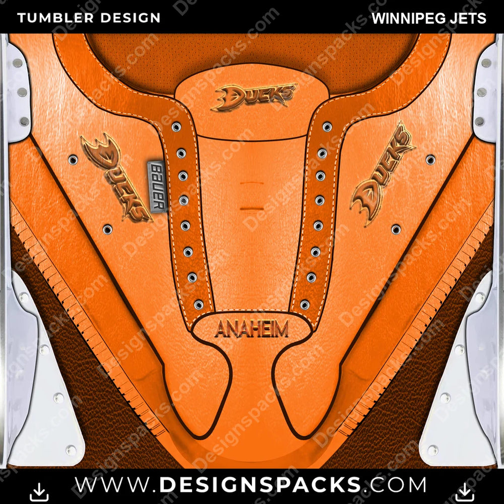 Ice Hockey Ice Skate (METALLIC) Winnipeg Jets NHL Hockey Tumbler Digital Wrap Design Download