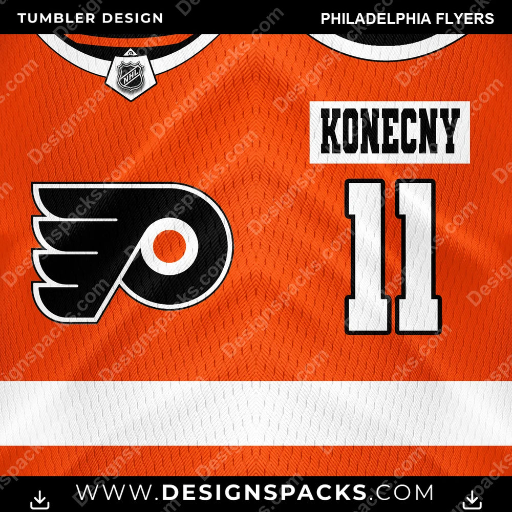 Ice Hockey Jersey Philadelphia Flyers NHL Hockey Tumbler Digital Wrap Design Download