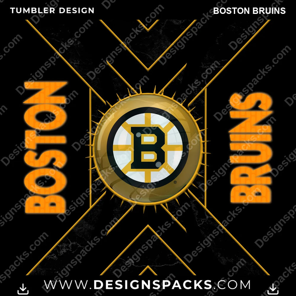Ice Hockey Metal Grating Boston Bruins NHL Hockey Tumbler Digital Wrap Design Download