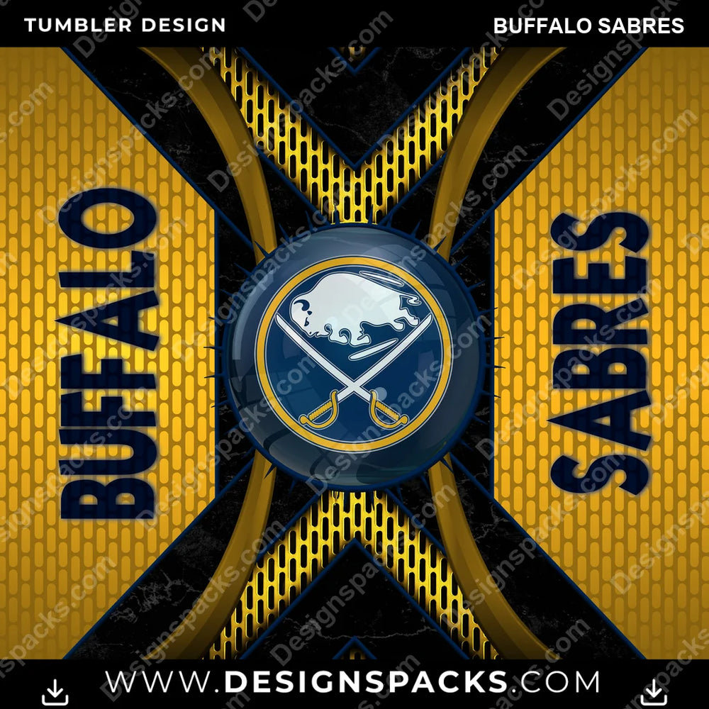 Ice Hockey Metal Grating Buffalo Sabres NHL Hockey Tumbler Digital Wrap Design Download