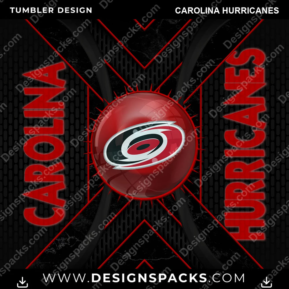 Ice Hockey Metal Grating Carolina Hurricanes NHL Hockey Tumbler Digital Wrap Design Download