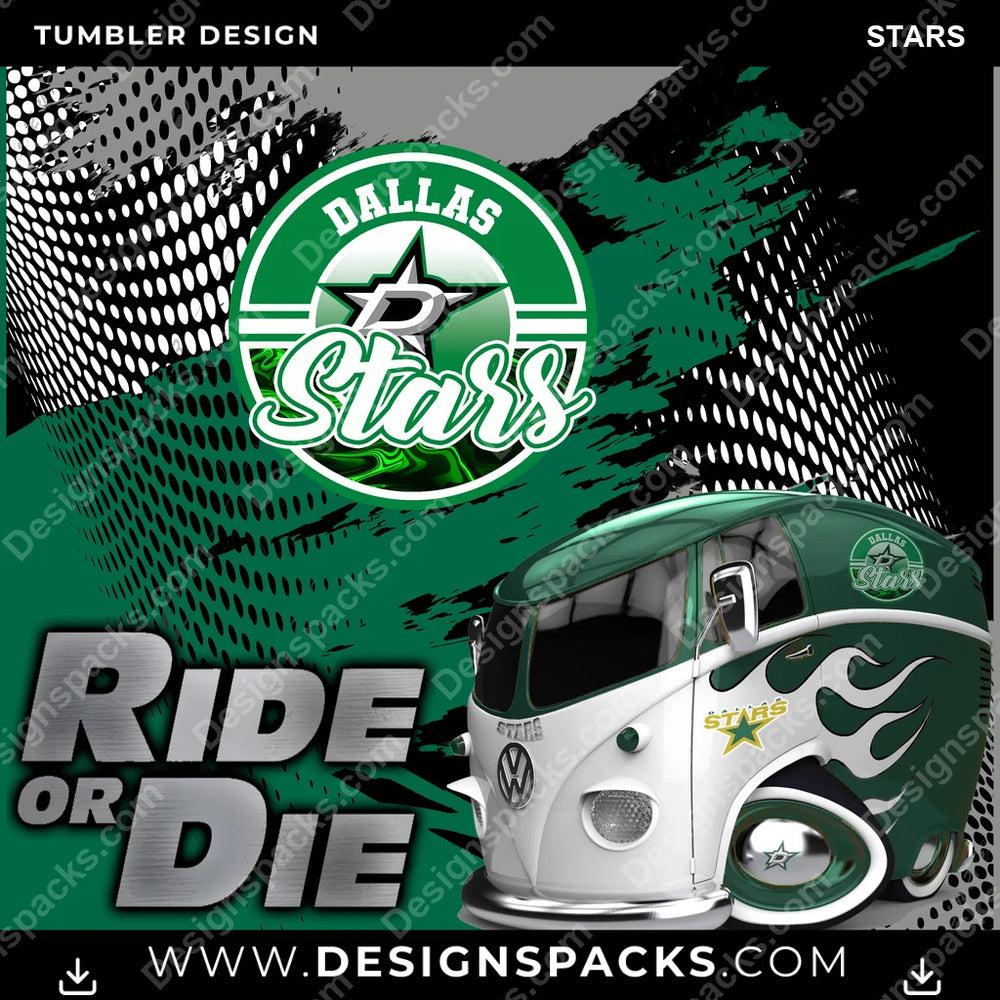 Ice Hockey RIDE or DIE STARS NHL Hockey Tumbler Digital Wrap Design Download