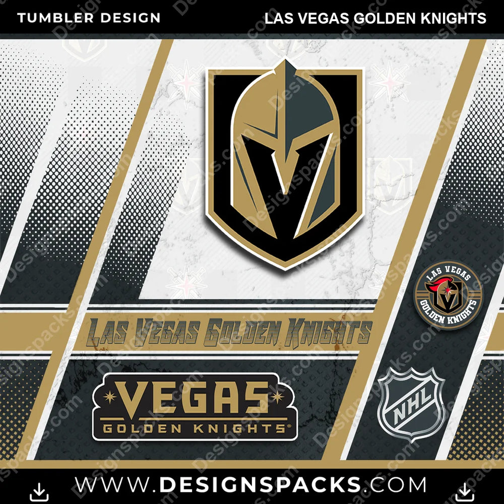 Ice Hockey Sports Las Vegas Golden Knights NHL Hockey Tumbler Digital Wrap Design Download