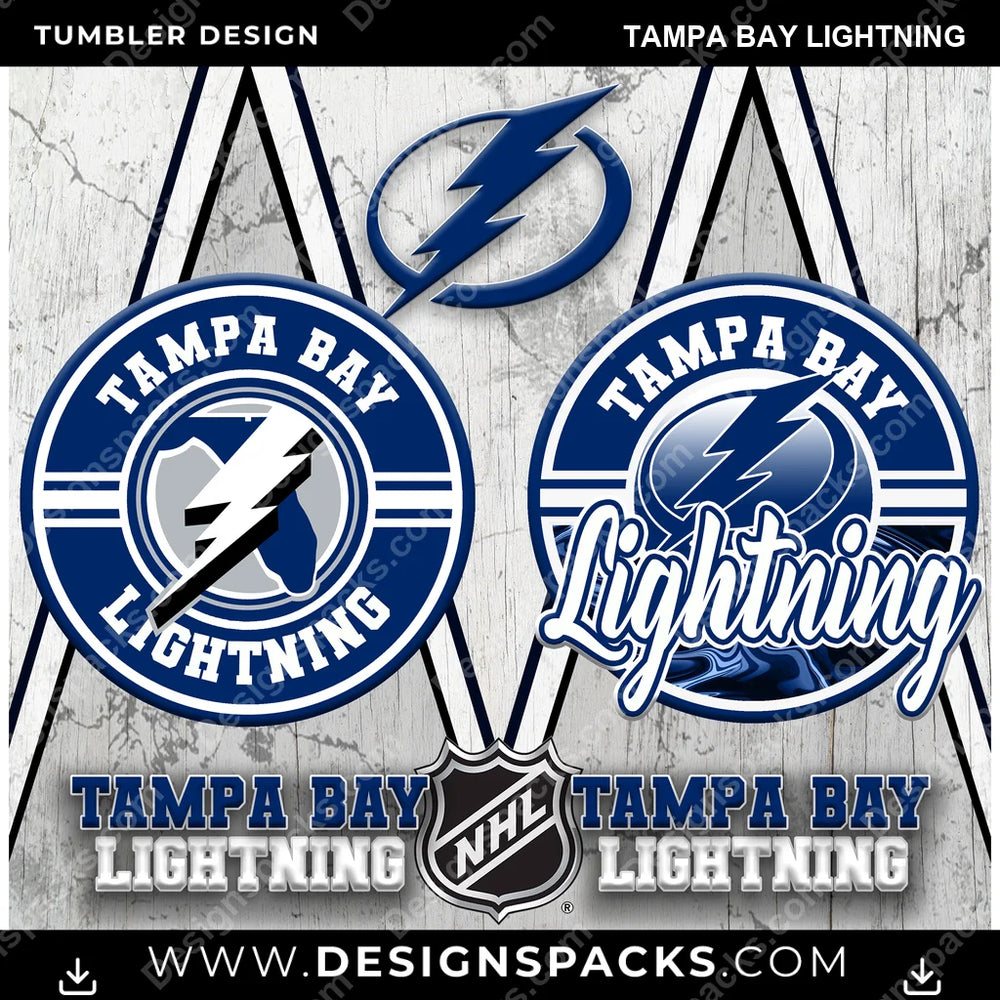 Ice Hockey Sports Tampa Bay Lightning NHL Hockey Tumbler Digital Wrap Design Download