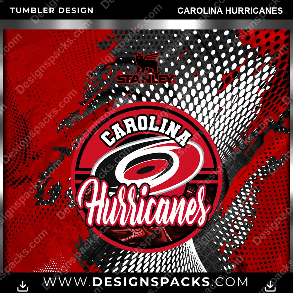 Ice Hockey Stanley Carolina Hurricanes NHL Hockey Tumbler Digital Wrap Design Download