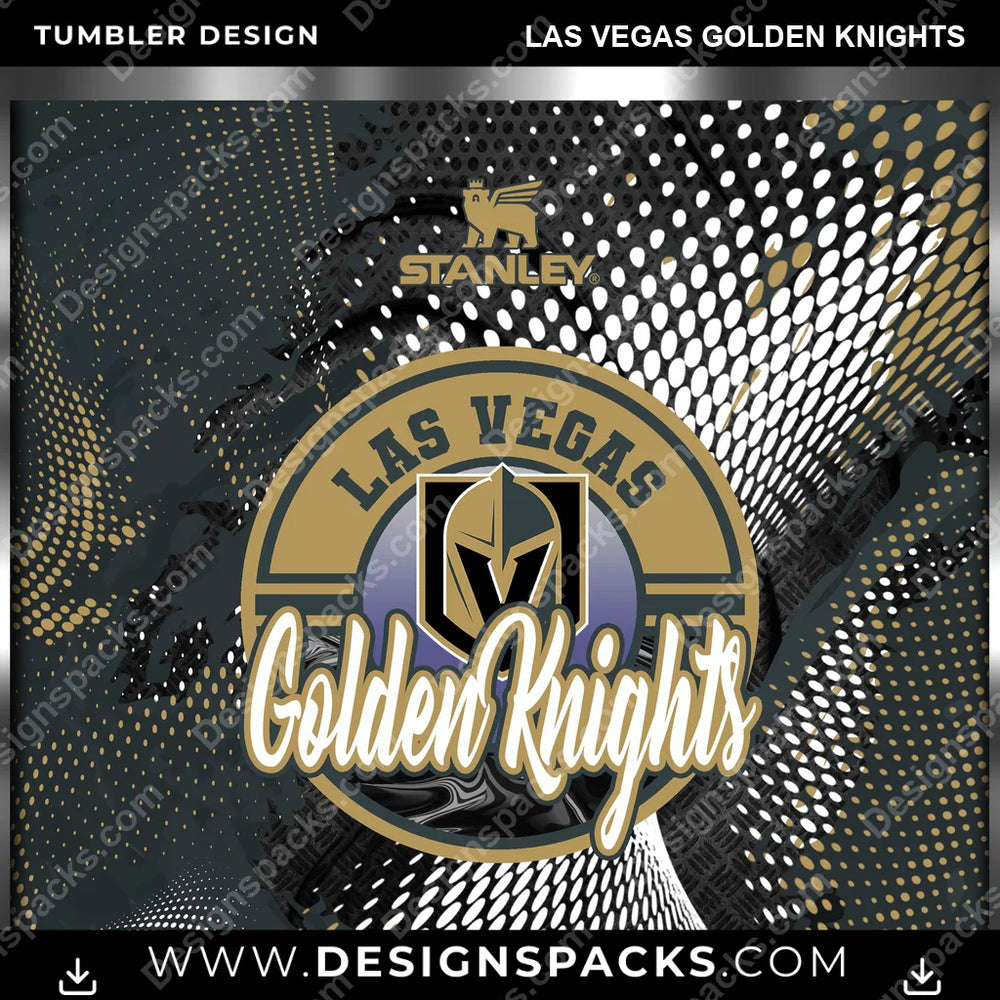 Ice Hockey Stanley Las Vegas Golden Knights NHL Hockey Tumbler Digital Wrap Design Download
