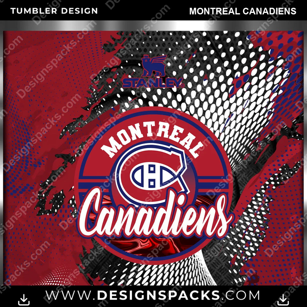 Ice Hockey Stanley Montreal Canadiens NHL Hockey Tumbler Digital Wrap Design Download