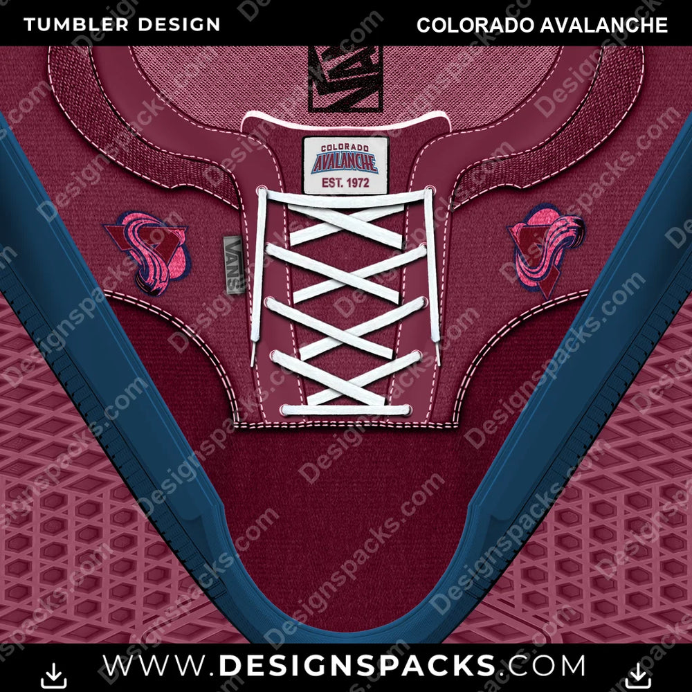Ice Hockey VANS Atwood DX Colorado Avalanche NHL Hockey Tumbler Digital Wrap Design Download