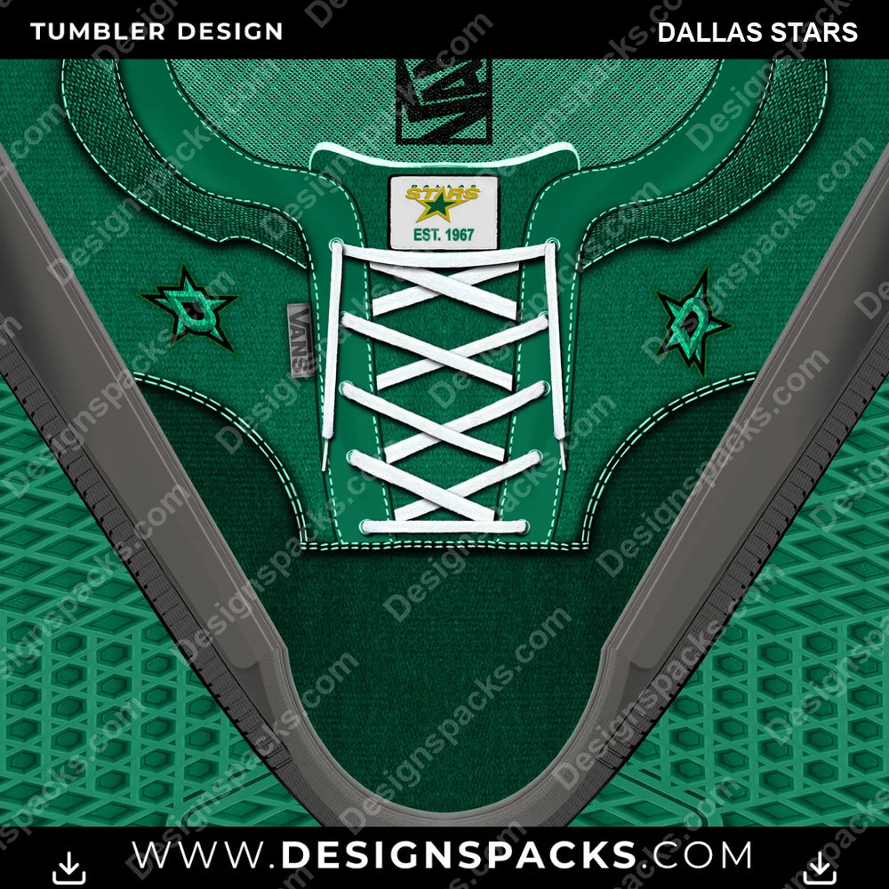 Ice Hockey VANS Atwood DX Dallas Stars NHL Hockey Tumbler Digital Wrap Design Download