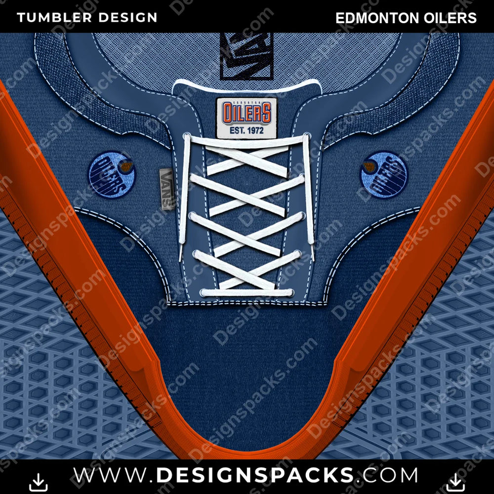 Ice Hockey VANS Atwood DX Edmonton Oilers NHL Hockey Tumbler Digital Wrap Design Download