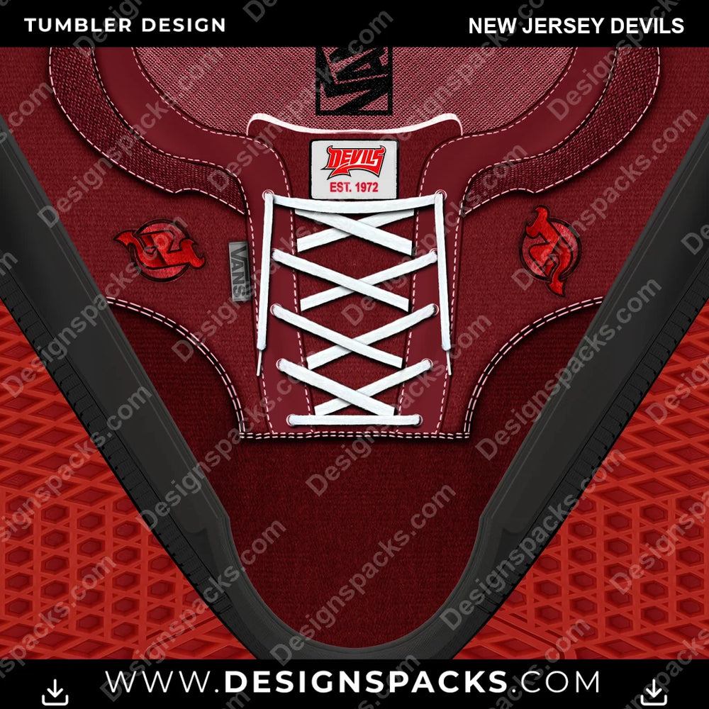 Ice Hockey VANS Atwood DX New Jersey Devils NHL Hockey Tumbler Digital Wrap Design Download
