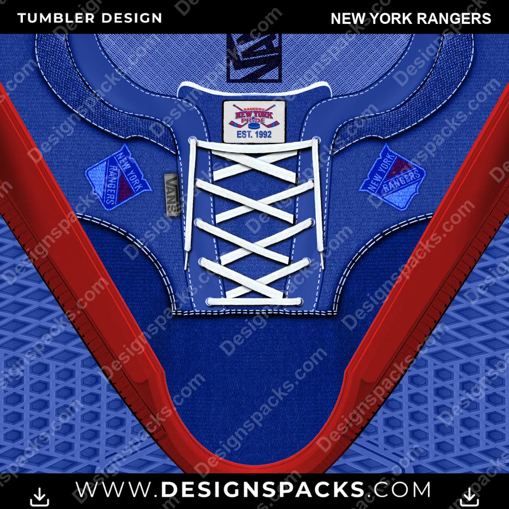 Ice Hockey VANS Atwood DX New York Rangers NHL Hockey Tumbler Digital Wrap Design Download
