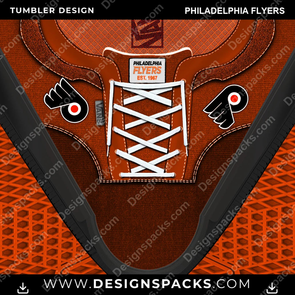 Ice Hockey VANS Atwood DX Philadelphia Flyers NHL Hockey Tumbler Digital Wrap Design Download