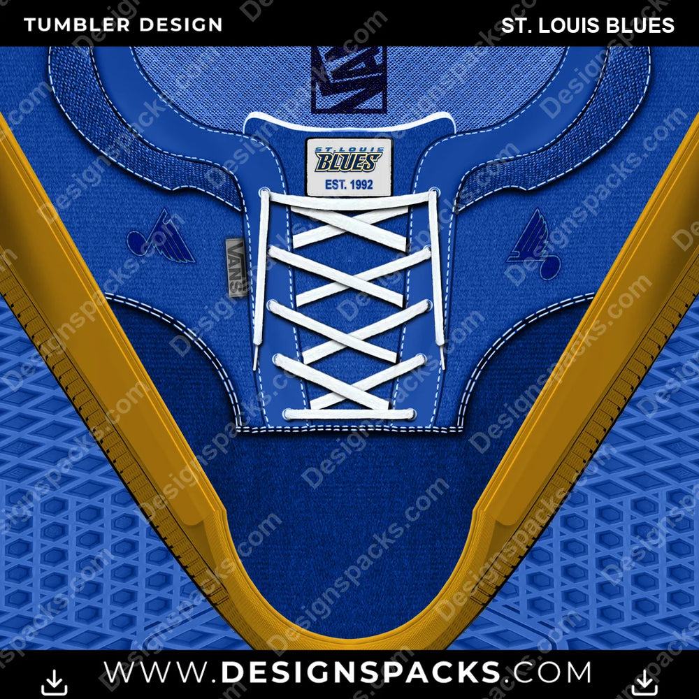 Ice Hockey VANS Atwood DX St. Louis Blues NHL Hockey Tumbler Digital Wrap Design Download