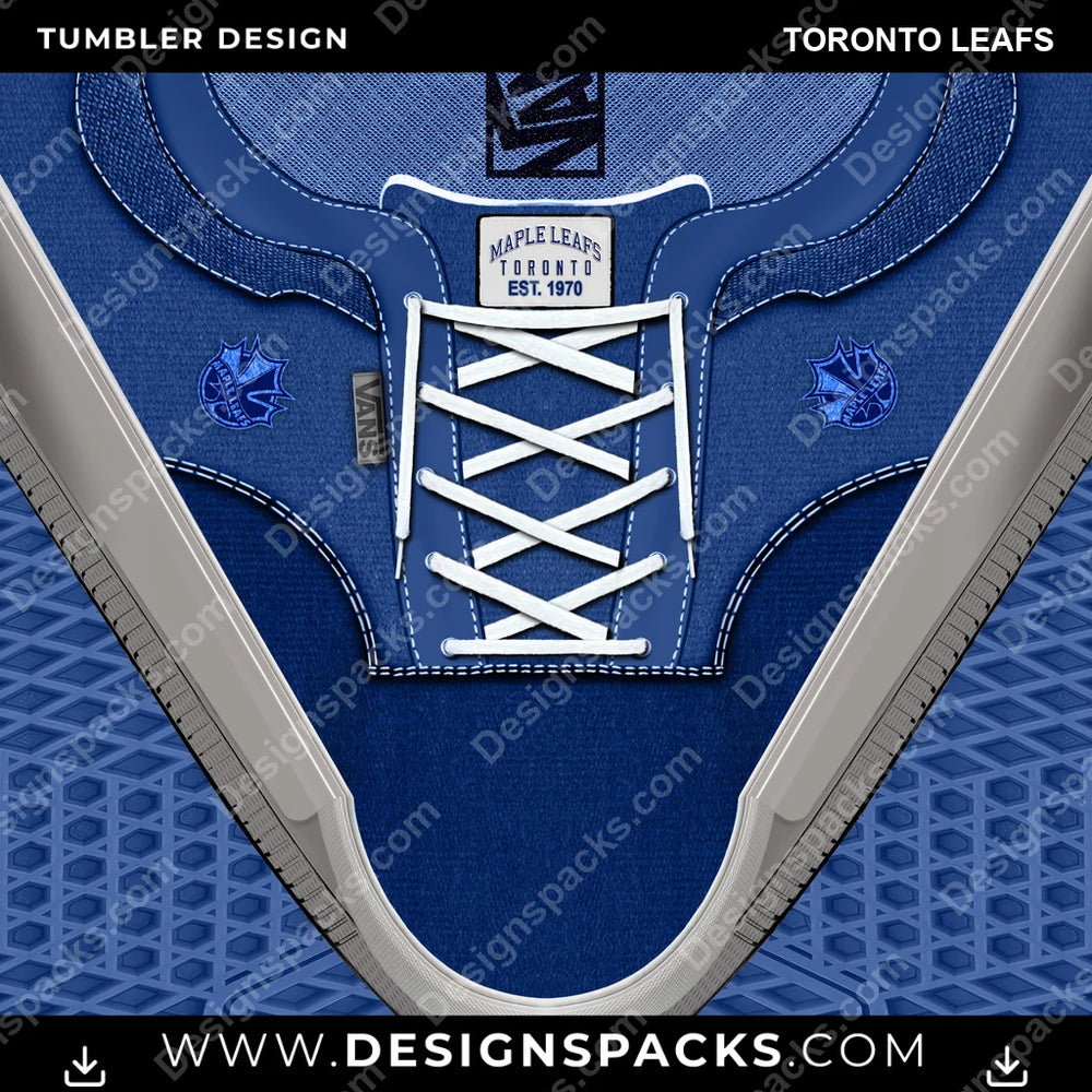 Ice Hockey VANS Atwood DX Toronto Leafs NHL Hockey Tumbler Digital Wrap Design Download