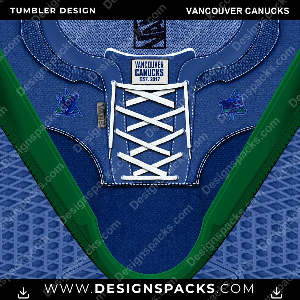 Ice Hockey VANS Atwood DX Vancouver Canucks NHL Hockey Tumbler Digital Wrap Design Download