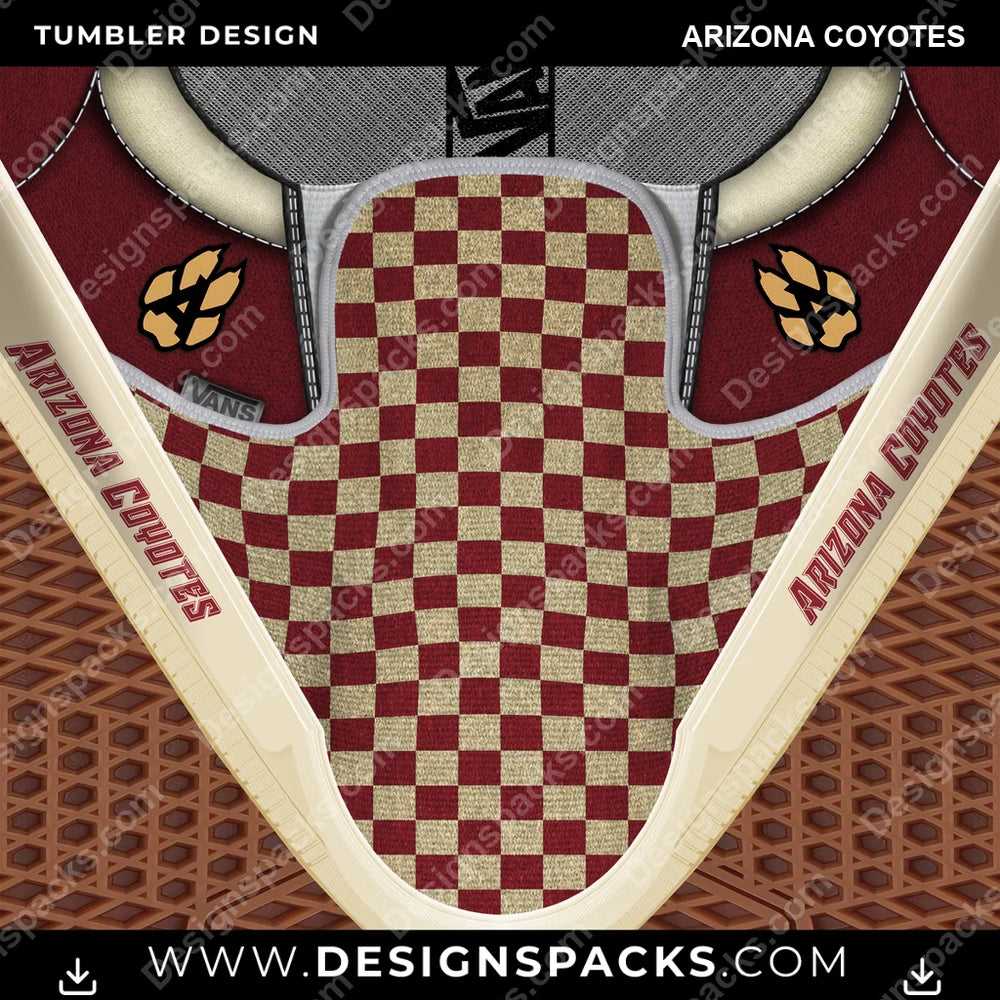 Ice Hockey Vans Classic Arizona Coyotes NHL Hockey Tumbler Digital Wrap Design Download