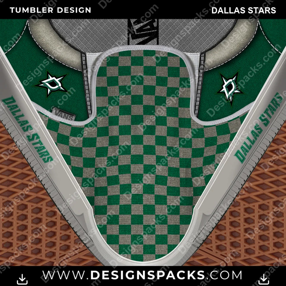 Ice Hockey Vans Classic Dallas Stars NHL Hockey Tumbler Digital Wrap Design Download